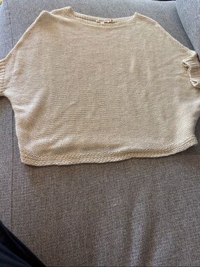 Lightweight Knit Top in Cream